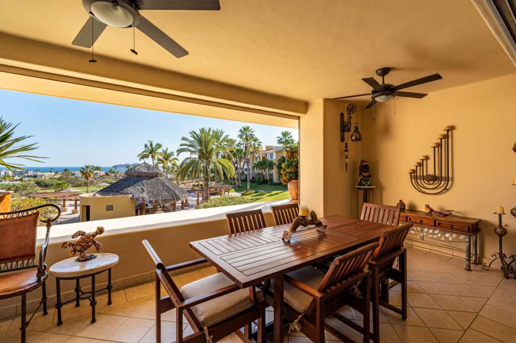 Los Cabos Gardenias Wake up to Baja sunrises from your primary bedroom's private balcony, or host friends on the main terrace overlooking the ocean and fairways from your 2 bedroom condo. Enjoy premium amenities like pickleball courts, a pool, jacuzzi, and a gym. Whether you are hitting the championship course in the morning, playing pickleball with neighbors, or just relaxing under the community palapa, the lifestyle here is completely effortless. This is an ideal match for those looking to downsize the maintenance while keeping the luxury lifestyle. The interior features brand new appliances and zero maintenance hassle. A big plus: it includes a valuable, large private garage perfect for your vehicle and golf gear. – Gardenias, San Jose Corridor, BS