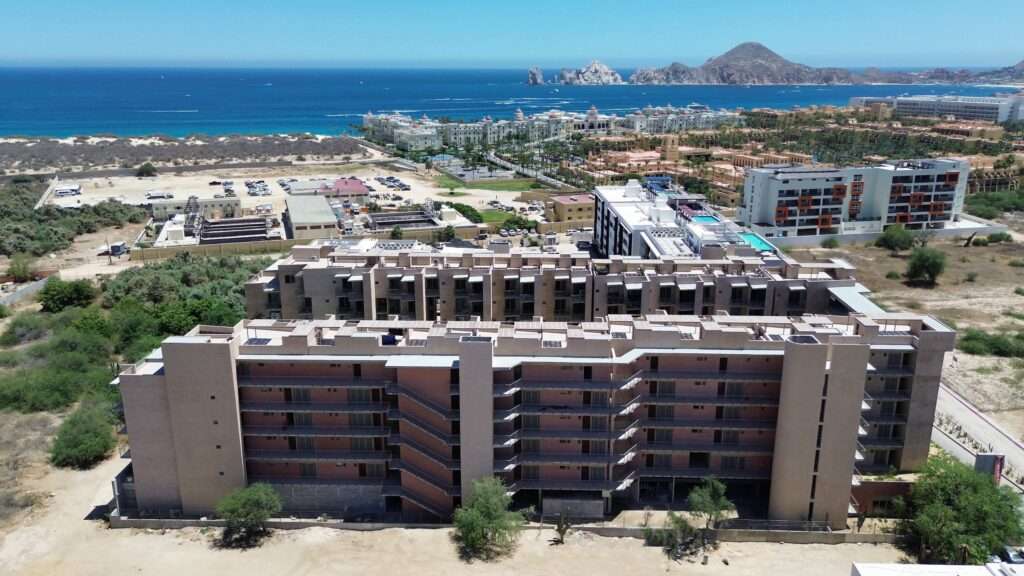 Los Cabos Las Arenas Best priced, 2 bed fully furnished condo in Las Arenas!! This property is ideally located just five minutes from the famous Medano Beach and offers convenient access to a wide selection of restaurants, supermarkets, and the Marina.The building features an impressive suite of amenities designed for comfort and relaxation, including two large swimming pools (one is semi-olympic size), firepit, large jacuzzi, and spacious lounging areas. Residents also have access to an on-site spa with a sauna and a fully equipped gym. – Tramonti Tari, Cabo Corridor, Cabo Corridor, BS