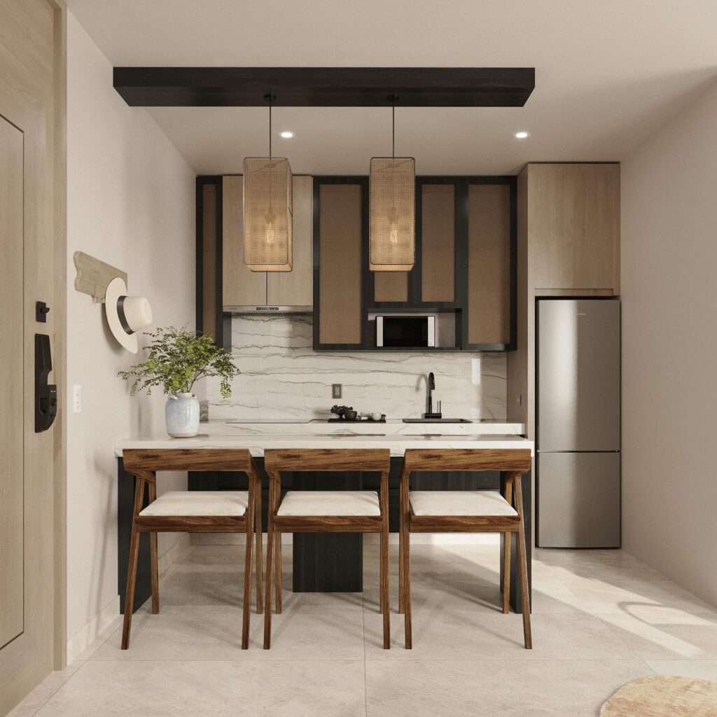 Los Cabos Kamu Living KAMU Living 313 es una unidad de dos recámaras en preventa, ideal para quienes buscan mayor comodidad y potencial de rentabilidad en El Tezal.El desarrollo integra amenidades tipo hotel como alberca, jacuzzi, gimnasio, rooftop, coworking, elevador y estacionamiento subterráneo. La operación de rentas vacacionales estará a cargo de Momentum, empresa especializada en la administración y promoción de propiedades en plataformas como Airbnb, Booking y Expedia.Además, KAMU Living contará con locales comerciales en planta baja y la presencia de IWG con oficinas y consultorios, creando un entorno dinámico de servicios, trabajo y hospitalidad. With a hotel reservation system integrated with leading platforms like Expedia, Booking, Airbnb, and other powerful engines, supported by expert hospitality managers in Los Cabos, KAMU Living ensures optimal exposure and high occupancy rates.Designed by seasoned developers with extensive experience in Los Cabos' hospitality industry, KAMU Living promises higher returns than traditional vacation rentals while offering a luxurious lifestyle and unmatched convenience. – EL TEZAL, Cabo Corridor, BS