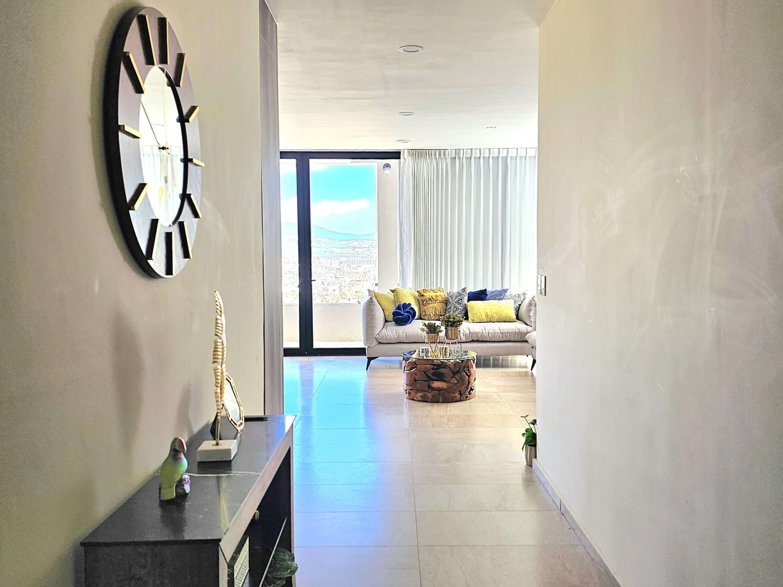 Los Cabos Punto Pedregal Experience the perfect blend of luxury living and exceptional investment potential at Punto Pedregal. This exclusive 3-bedroom penthouse is fully furnished, completely equipped, and move-in ready. Located within a private gated community of only eight residences, it features a spacious primary suite with a walk-in closet, two elegant bathrooms, an open-concept living area, private terrace, a laundry room, jacuzzi, and rooftop access with a pool overlooking the Cabo Marina. A proven Airbnb income producer, the property includes documented rental history from previous months, making it an outstanding turnkey investment ready to generate returns from day one. Just minutes from the marina, fine dining, and premier shopping. – Punto Pedregal, Cabo San Lucas, Cabo San Lucas, BS